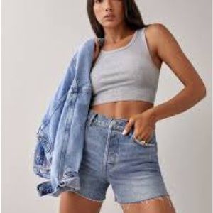 FOLD OVER DENIM SHORT RECYULEU